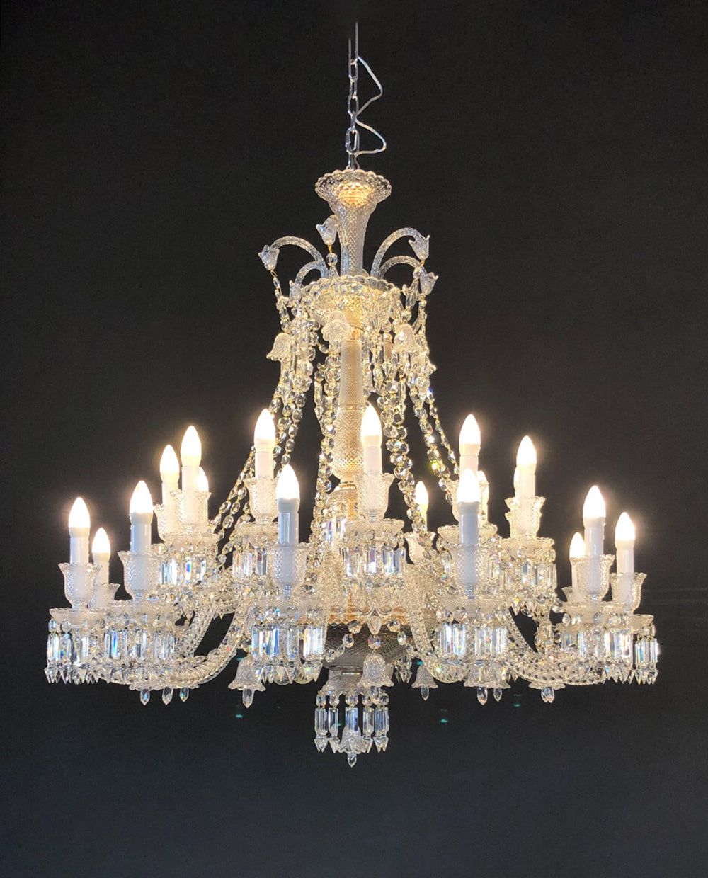 Short 24 Lights Clear Zenith Bacara Chandelier Crystal Lighting