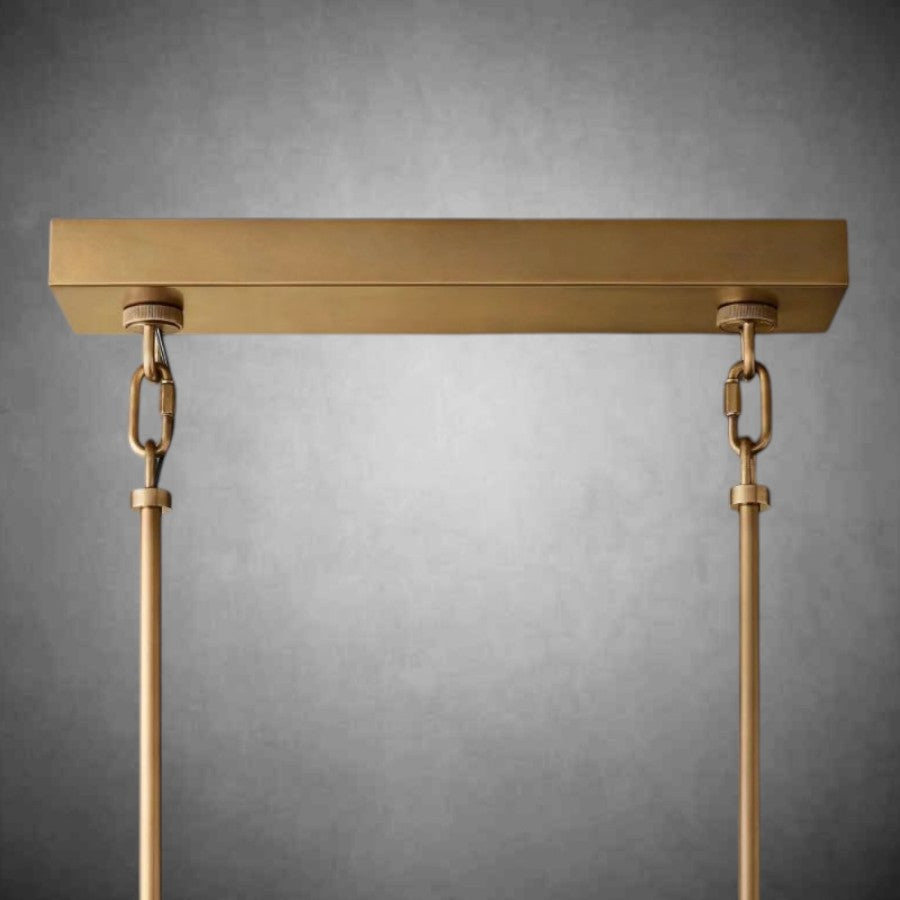 Sireno Clear Glass Rectangular Chandelier 59" 77"