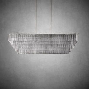 Sireno Clear Glass Rectangular Chandelier 59" 77"