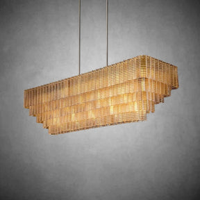 Sireno Clear Glass Rectangular Chandelier 59" 77"