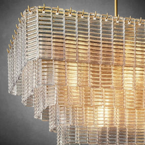 Sireno Clear Glass Rectangular Chandelier 59" 77"