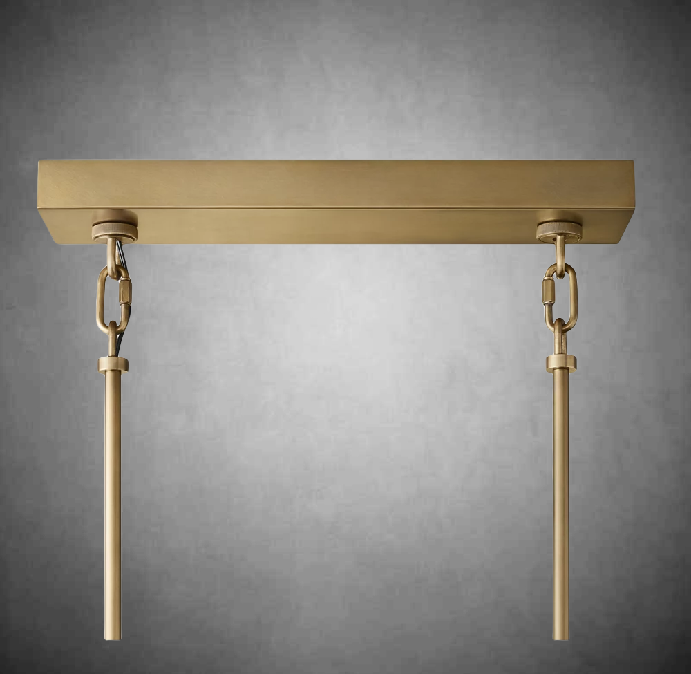 Sireno Smoke Glass Rectangular Chandelier 59" 77"