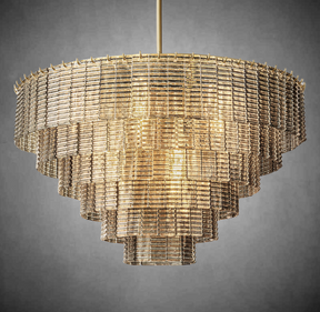 Sireno Smoke Glass Round Chandelier