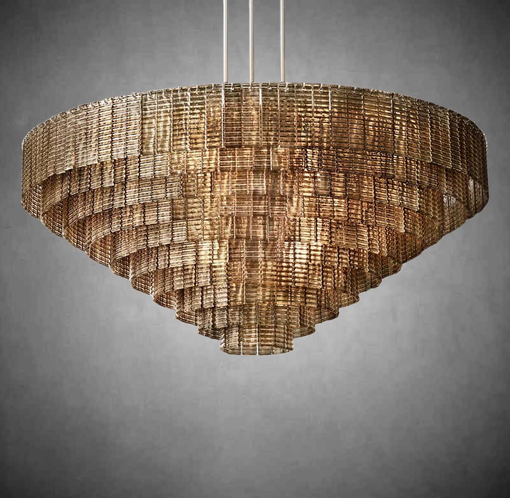 Sireno Smoke Glass Round Chandelier