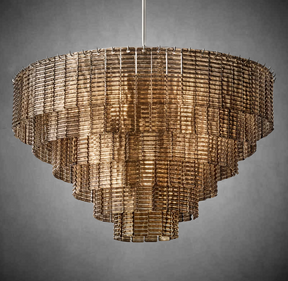 Sireno Smoke Glass Round Chandelier
