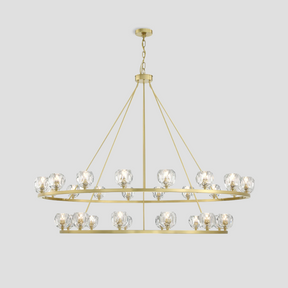 Seraphim Tiered Crystal/Stone Chandelier 59"