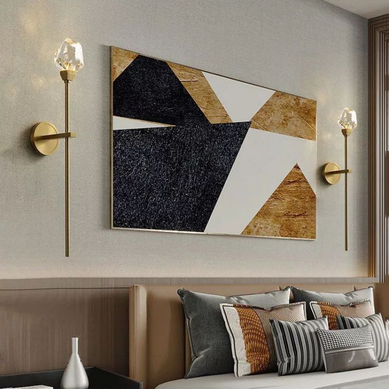 Slipe Faceted Crystal Prisms Wall Sconce (Rod)