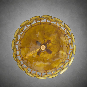 Solaris Amber Glass Disc Chandelier
