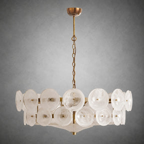 Solaris Amber Glass Disc Chandelier