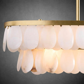 Solene Alabaster Linear Chandelier 45"