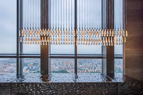 Solitaire Glass Linear Chandelier Lighting 37'' 50'' 70'' 87"W 120"W