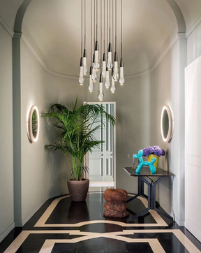 Solitaire Glass Linear Chandelier Lighting 37'' 50'' 70'' 87"W 120"W