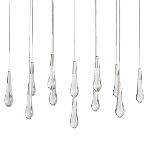 SOLITAIRE LINEAR MODERN CHANDELIER 37"W