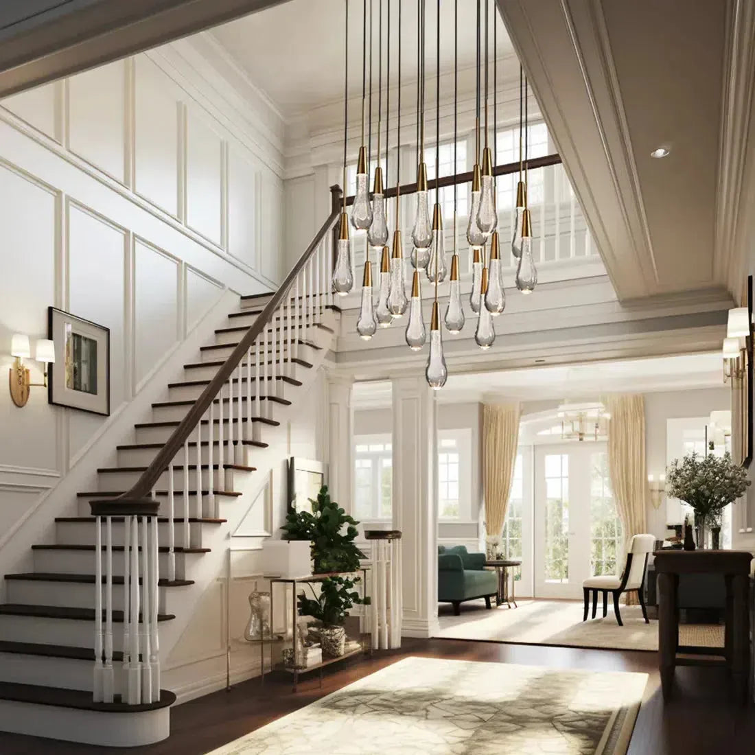 Solitaire Modern 17'' 24'' 36'' 58'' Round Chandelier Lighting