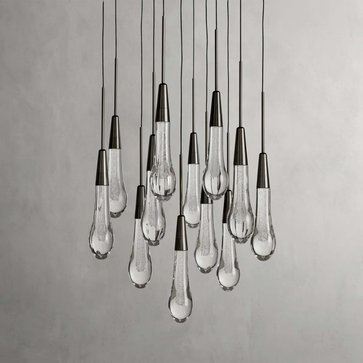 Solitaire Modern 17'' 24'' 36'' 58'' Round Chandelier Lighting-Chandelier-Merlin Lamps-17''-Black-merlinlamps