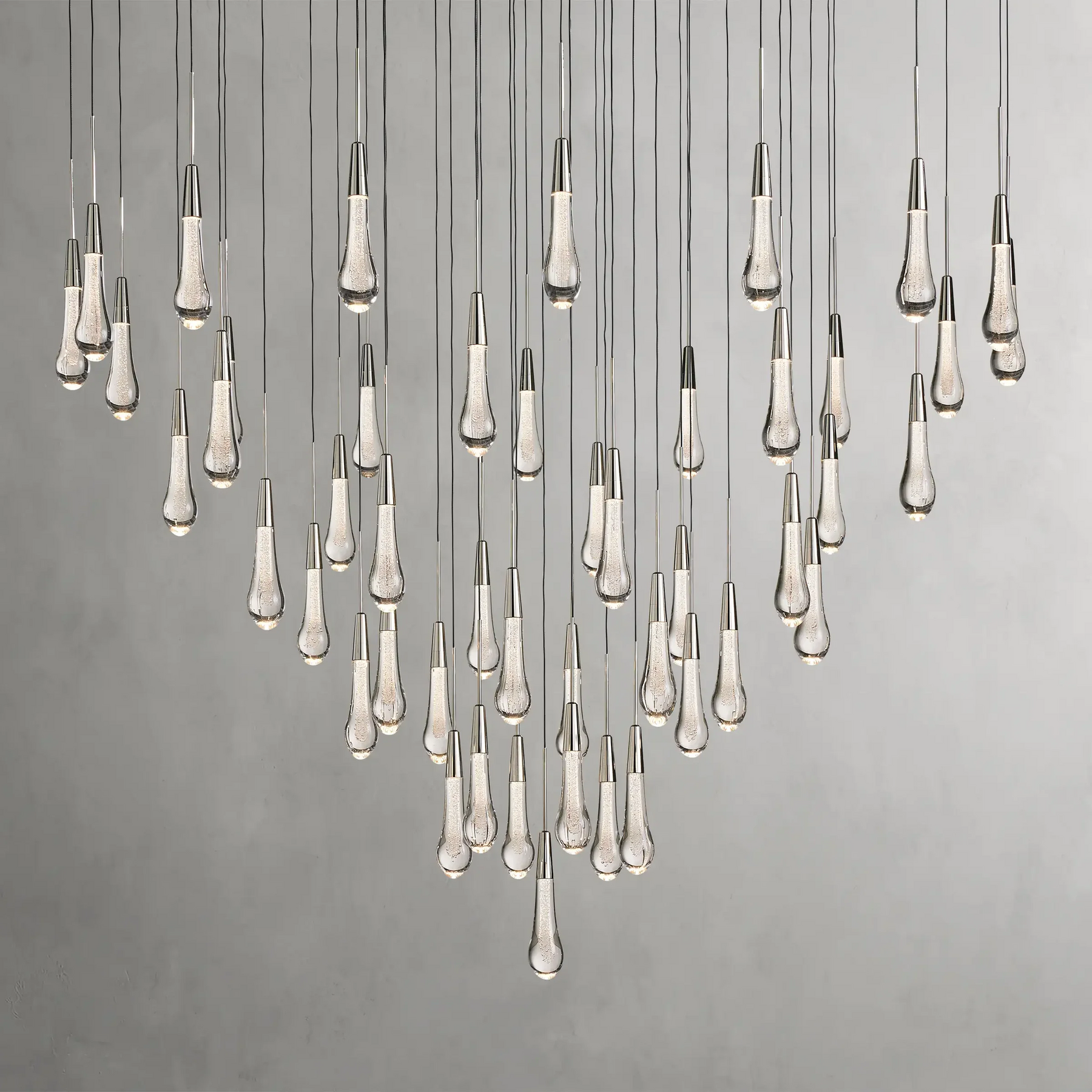 SOLITAIRE ROUND CHANDELIER 58"D