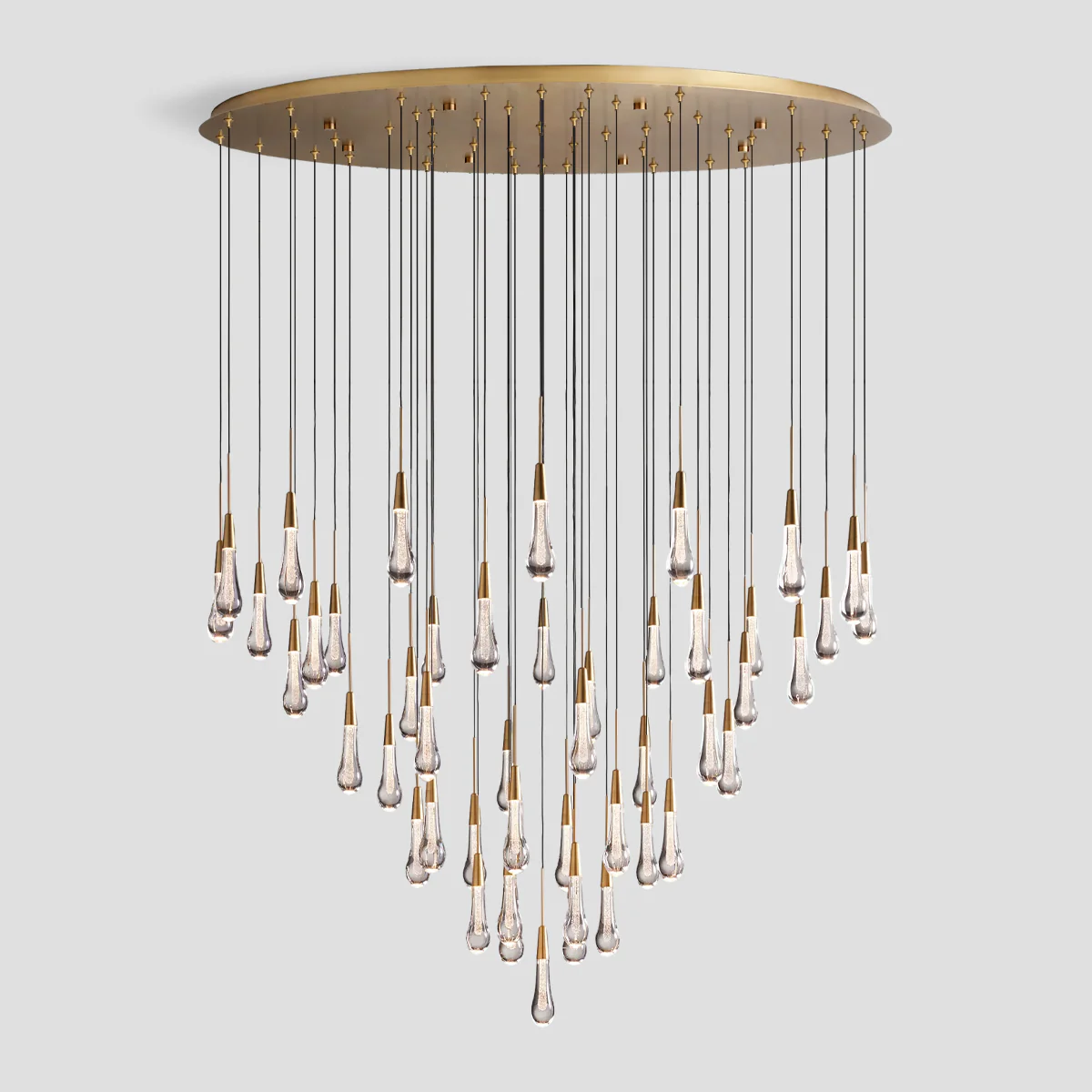 SOLITAIRE ROUND CHANDELIER 58"D