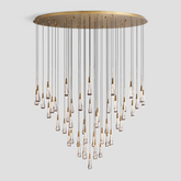 SOLITAIRE ROUND CHANDELIER 58"D
