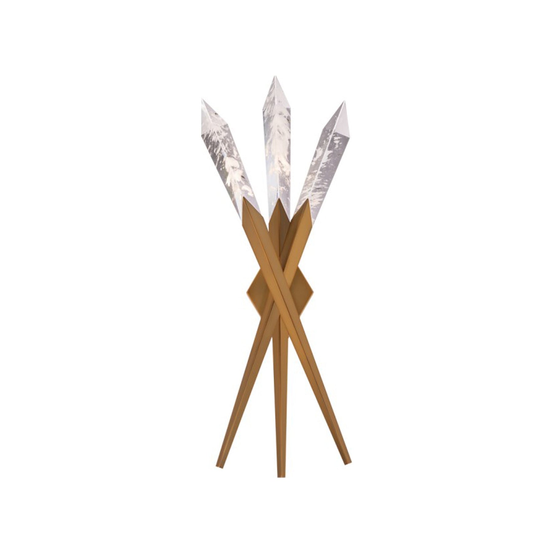 Solitude 3-Light LED Wall Light in Aged Brass.