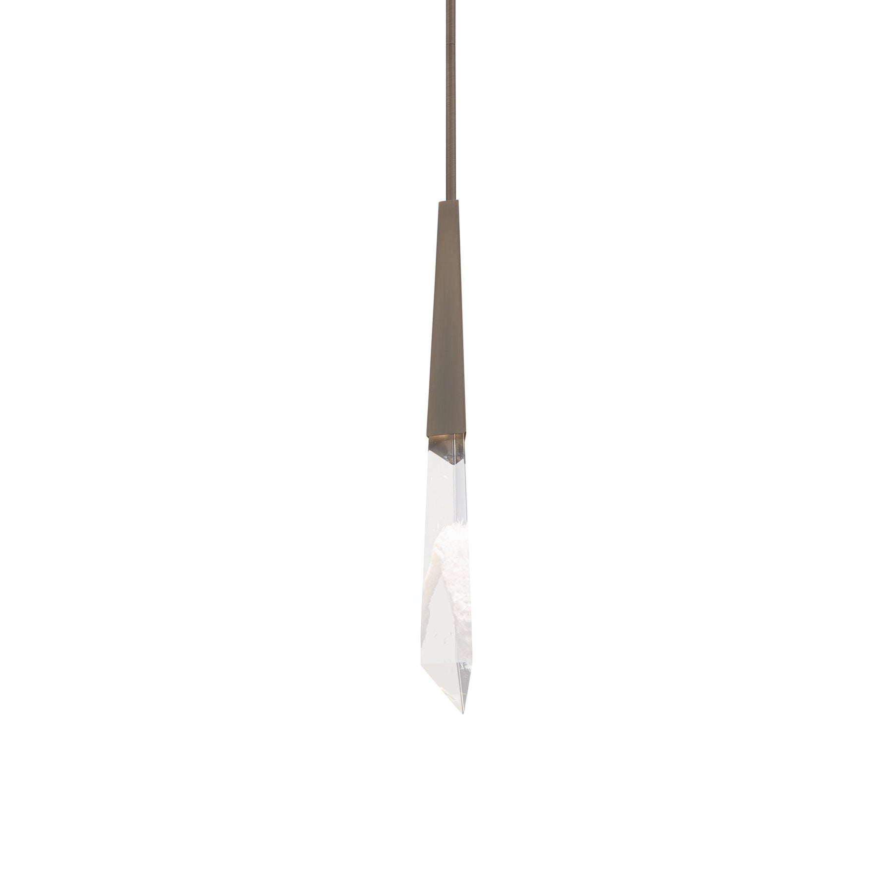 Solitude Mini LED Pendant Light in Antique Nickel.
