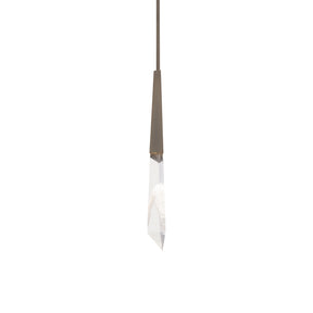 Solitude Mini LED Pendant Light in Antique Nickel.