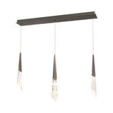 Solitude Linear LED Multi Pendant Light in Antique Nickel (3-Light).