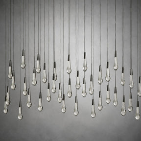 Soltaire Glass Linear Chandelier Lighting 37'' 50'' 70'' 87"W 120"W