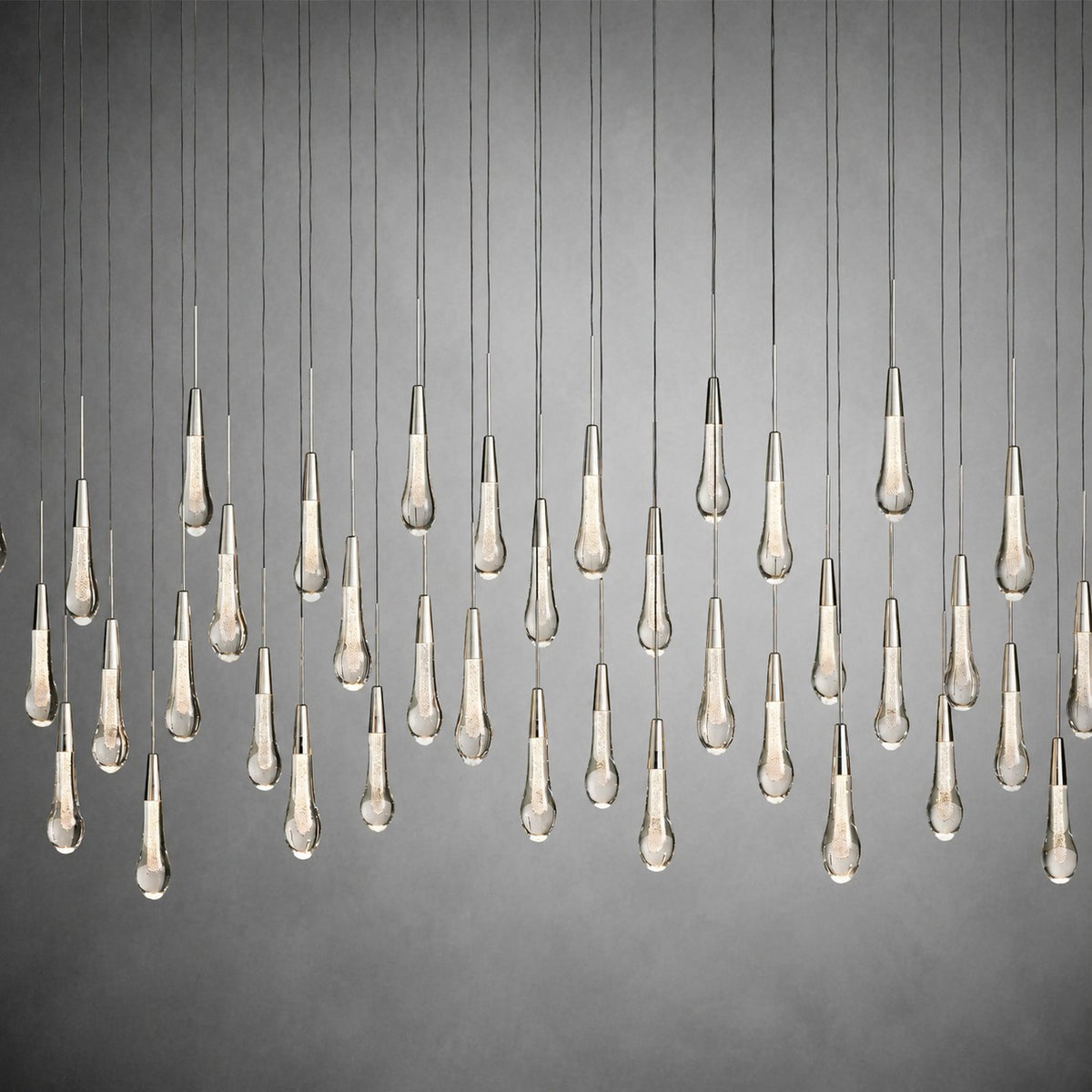 Soltaire Glass Linear Chandelier Lighting 37'' 50'' 70'' 87"W 120"W