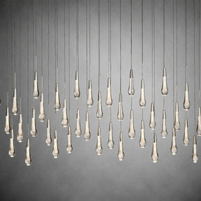 Soltaire Glass Linear Chandelier Lighting 37'' 50'' 70'' 87"W 120"W