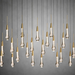 Soltaire Glass Linear Chandelier Lighting 37'' 50'' 70'' 87"W 120"W