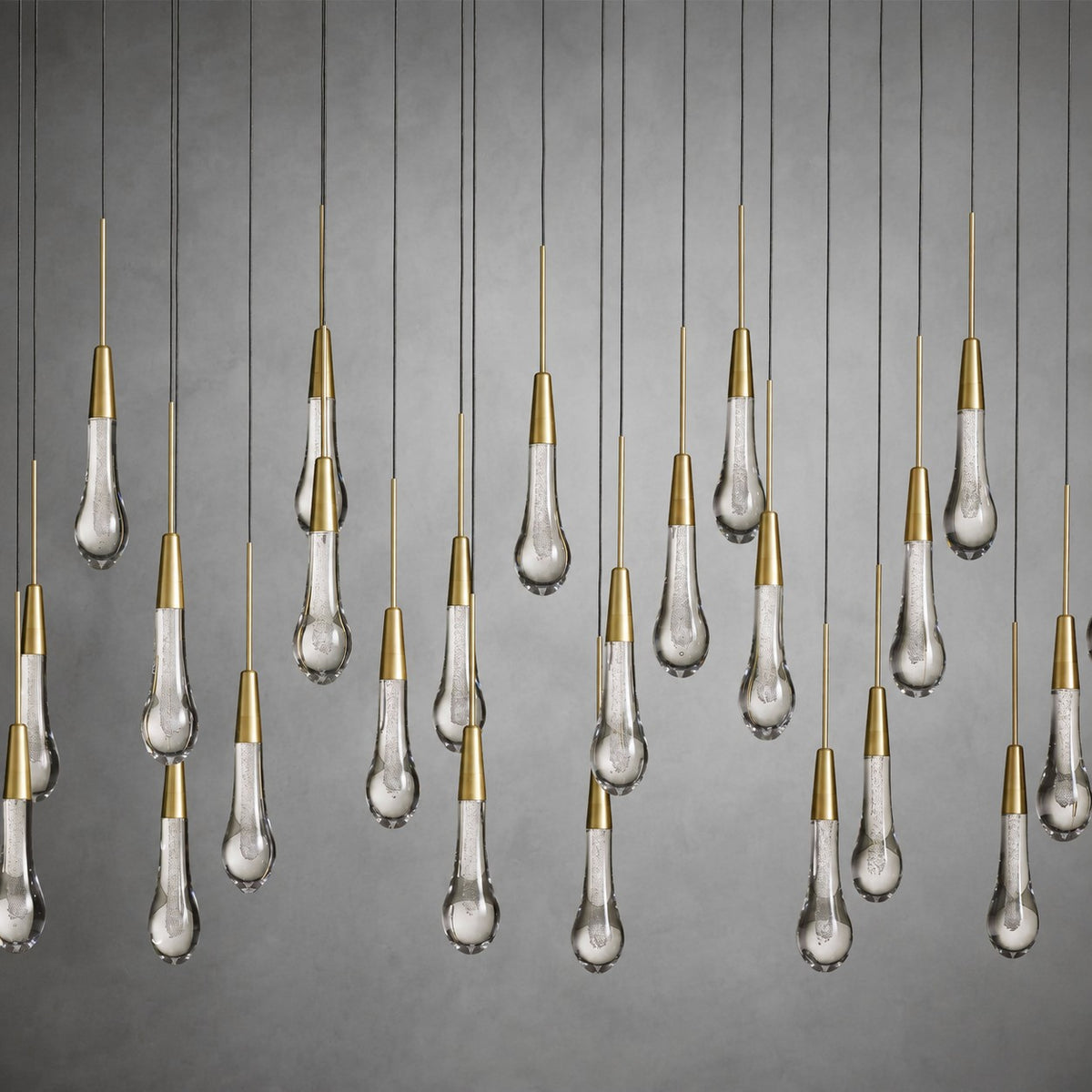 Soltaire Glass Linear Chandelier Lighting 37'' 50'' 70'' 87"W 120"W