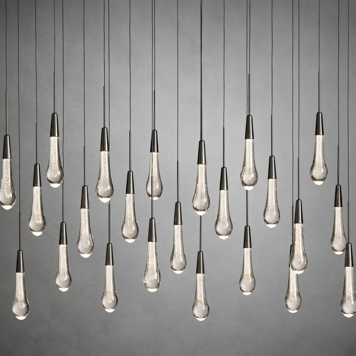 Soltaire Glass Linear Chandelier Lighting 37'' 50'' 70'' 87"W 120"W
