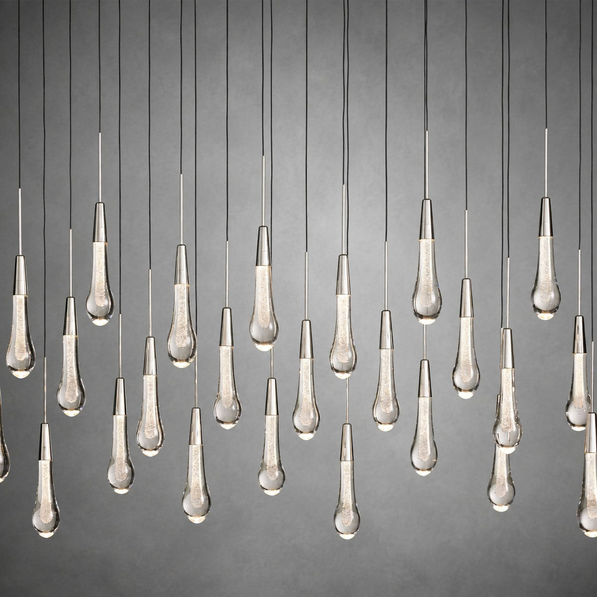 Soltaire Glass Linear Chandelier Lighting 37'' 50'' 70'' 87"W 120"W