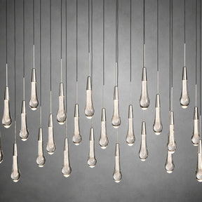 Soltaire Glass Linear Chandelier Lighting 37'' 50'' 70'' 87"W 120"W
