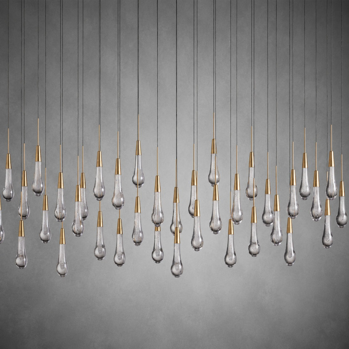 Soltaire Glass Linear Chandelier Lighting 37'' 50'' 70'' 87"W 120"W