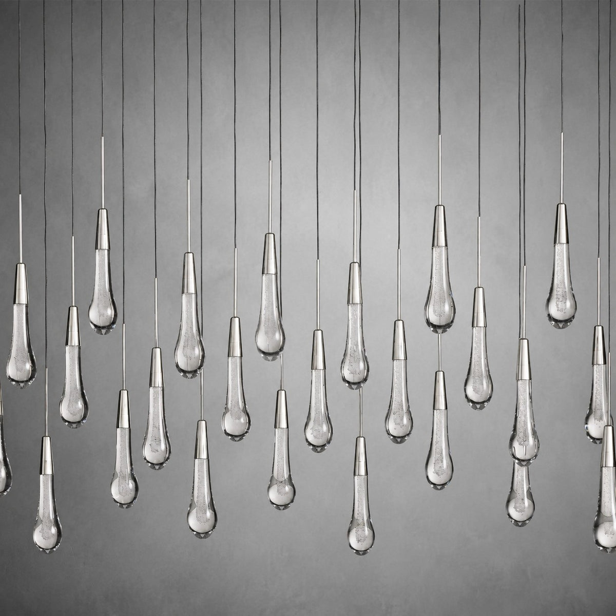 Soltaire Glass Linear Chandelier Lighting 37'' 50'' 70'' 87"W 120"W