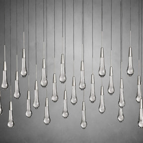 Soltaire Glass Linear Chandelier Lighting 37'' 50'' 70'' 87"W 120"W