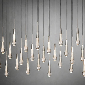 Soltaire Glass Linear Chandelier Lighting 37'' 50'' 70'' 87"W 120"W