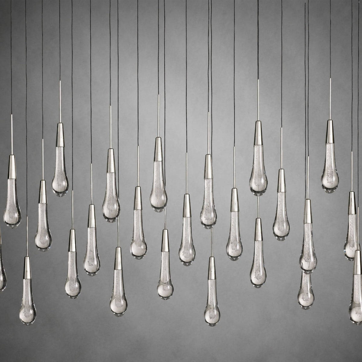 Soltaire Glass Linear Chandelier Lighting 37'' 50'' 70'' 87"W 120"W