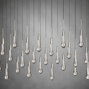 Soltaire Glass Linear Chandelier Lighting 37'' 50'' 70'' 87"W 120"W