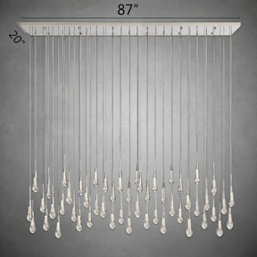 Soltaire Glass Linear Chandelier Lighting 37'' 50'' 70'' 87"W 120"W