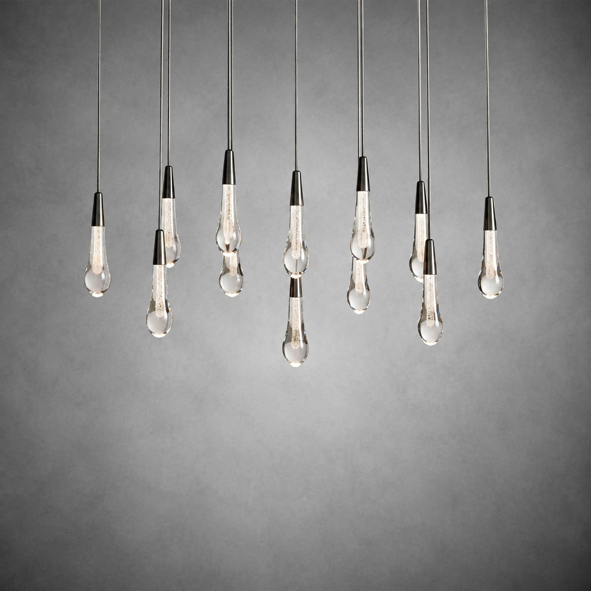 Soltaire Glass Linear Chandelier Lighting 37'' 50'' 70'' 87"W 120"W