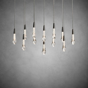 Soltaire Glass Linear Chandelier Lighting 37'' 50'' 70'' 87"W 120"W