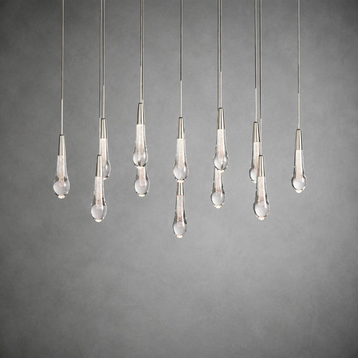 Soltaire Glass Linear Chandelier Lighting 37'' 50'' 70'' 87"W 120"W