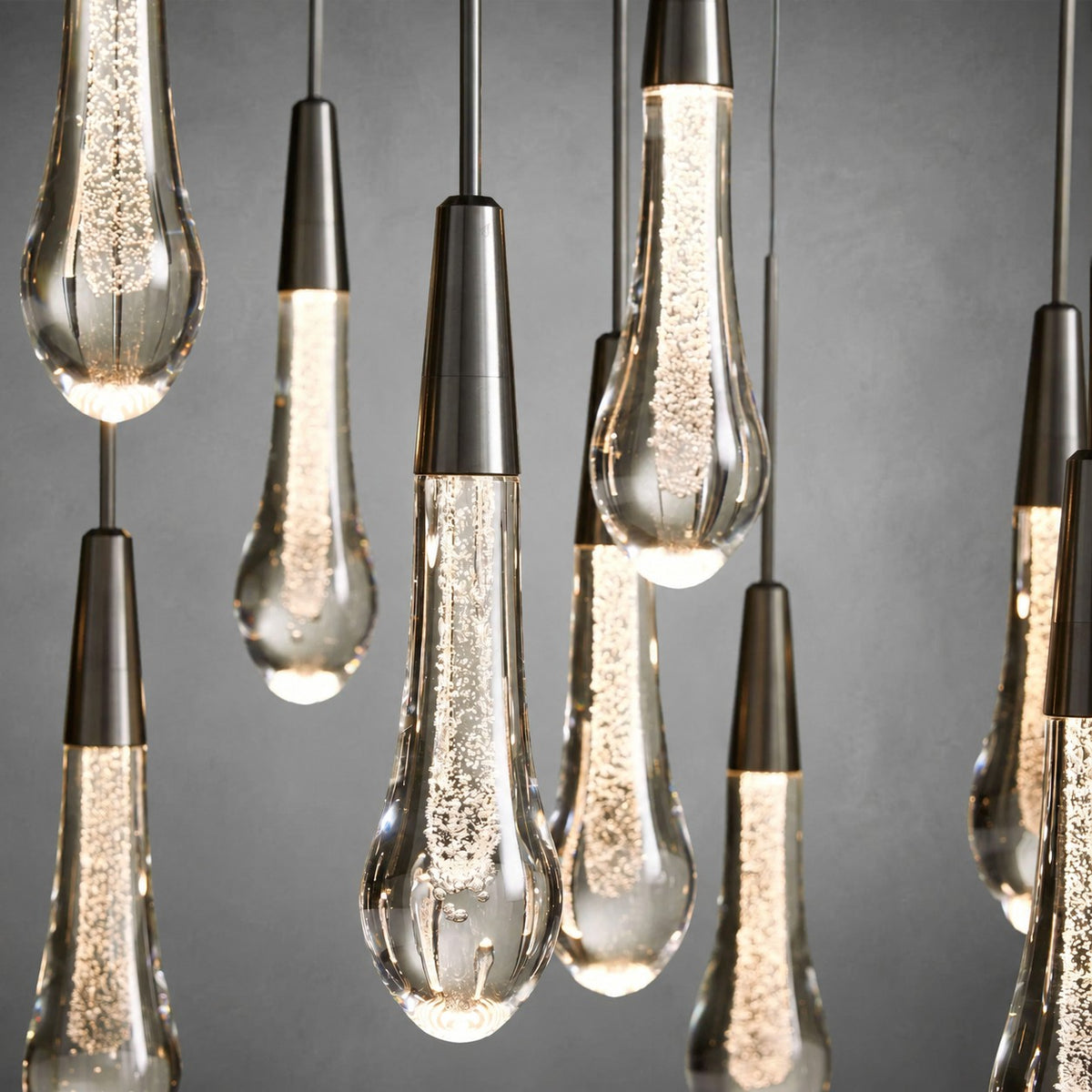 Soltaire Glass Linear Chandelier Lighting 37'' 50'' 70'' 87"W 120"W