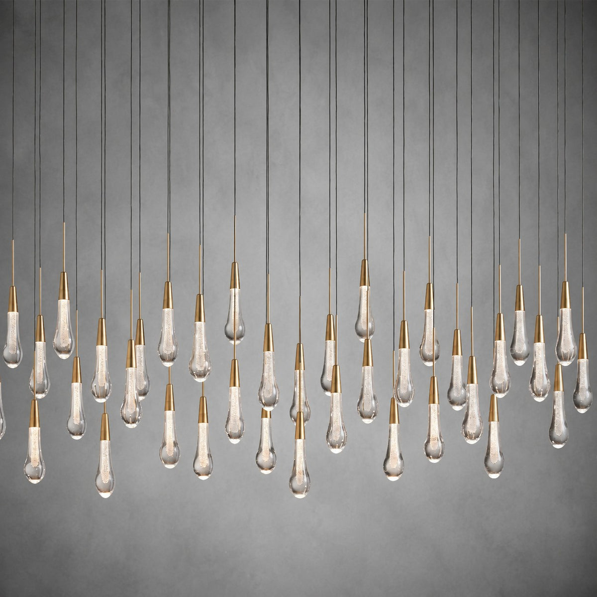 Soltaire Glass Linear Chandelier Lighting 37'' 50'' 70'' 87"W 120"W