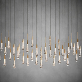 Soltaire Glass Linear Chandelier Lighting 37'' 50'' 70'' 87"W 120"W