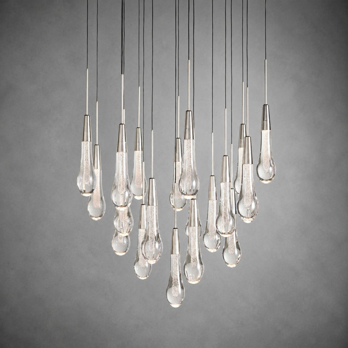 Soltaire Modern 17'' 24'' 36'' 48'' 58'' Round Chandelier Lighting