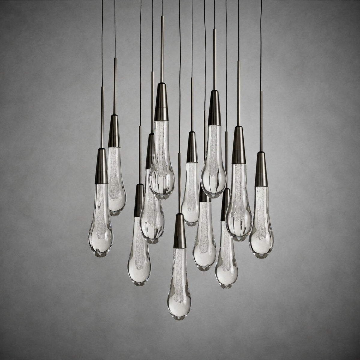 Soltaire Round Chandelier 17" 24" 36“ 58“