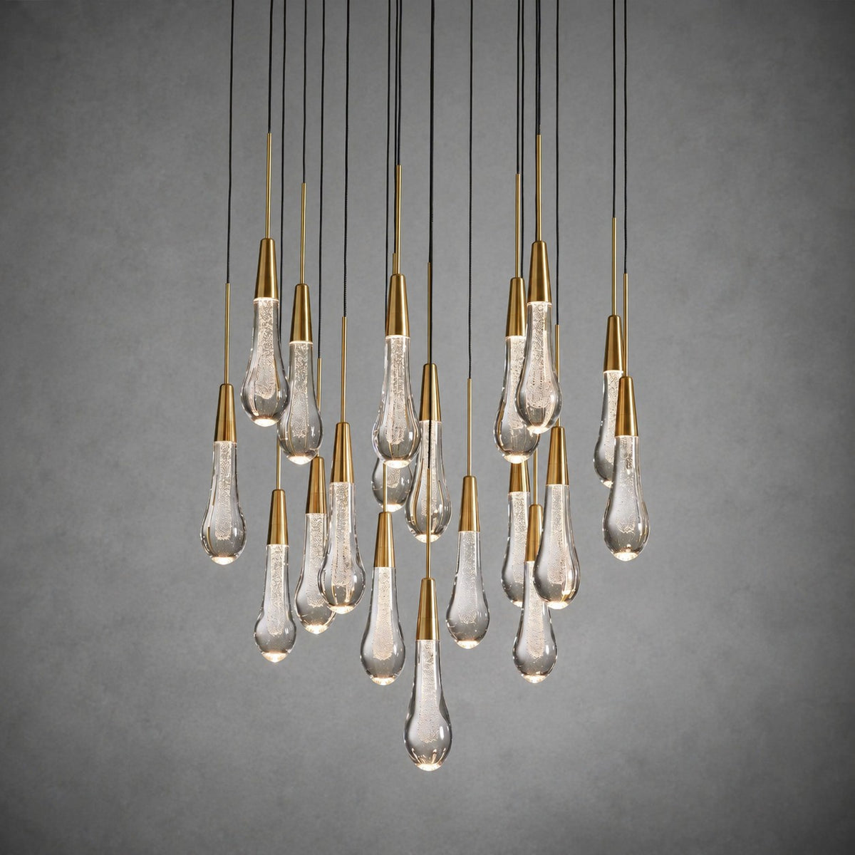 Soltaire Round Chandelier 17" 24" 36“ 58“